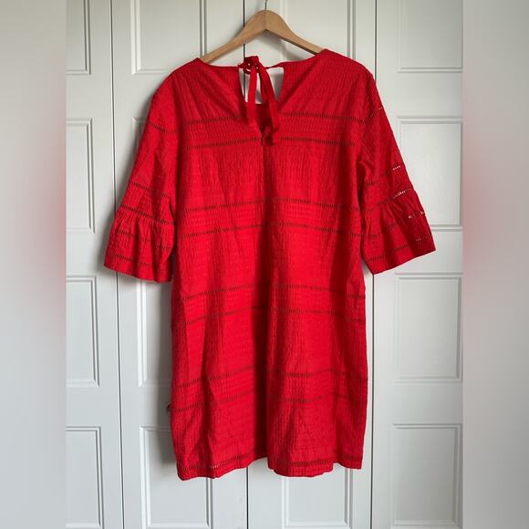 J. Crew  Flutter Sleeve Eyelet Shift Dress Sz 14 NWT - Picture 7 of 10